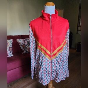 INC International Concepts Red and Yellow Patterned Jacket NWT